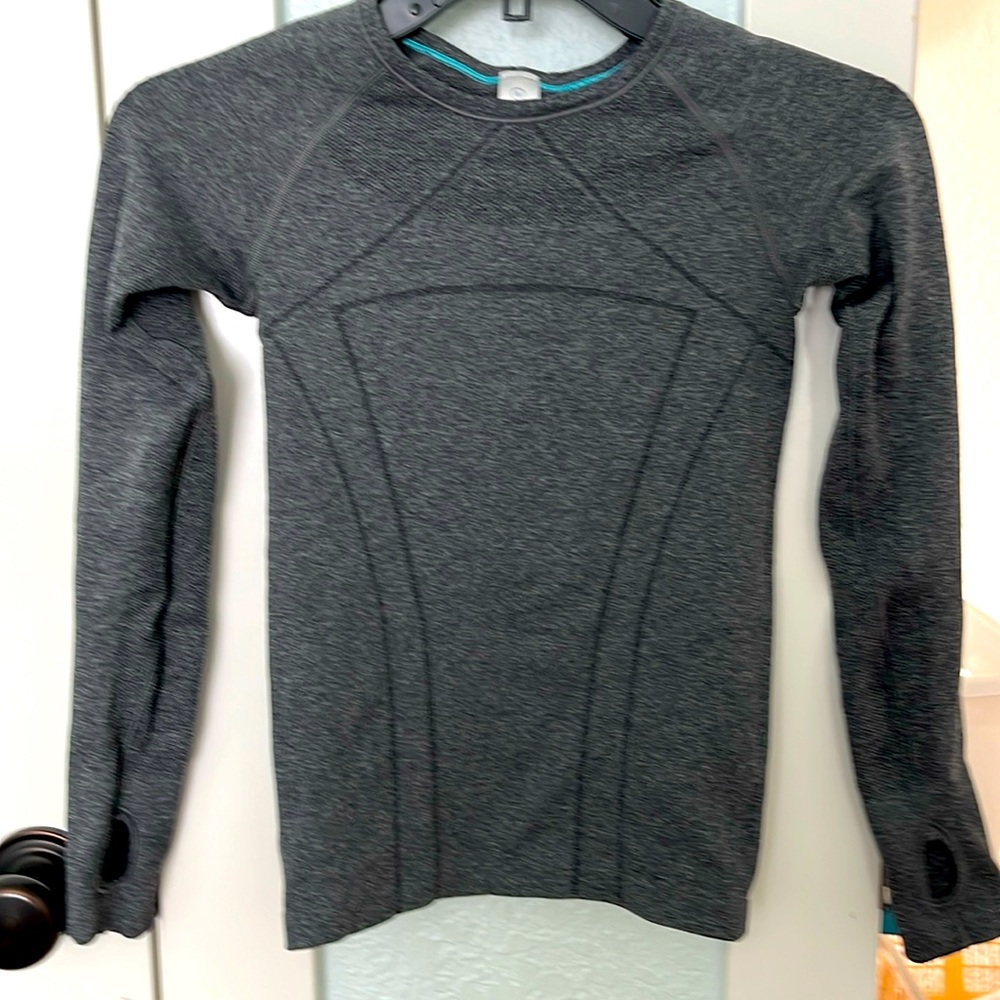 Girls heathered stretch long sleeve